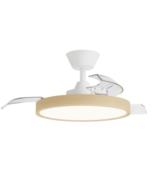 Ventilador de techo color roble de palas retractiles BOMBAY ESTILO S - SULION 2199900