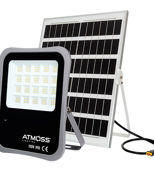 PROYECTOR SOLAR 200w CON MANDO - ATMOSS PRY-123