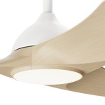 Ventilador de techo DIEHL M color blanco y palas madera clara con luz - SULION 2199467