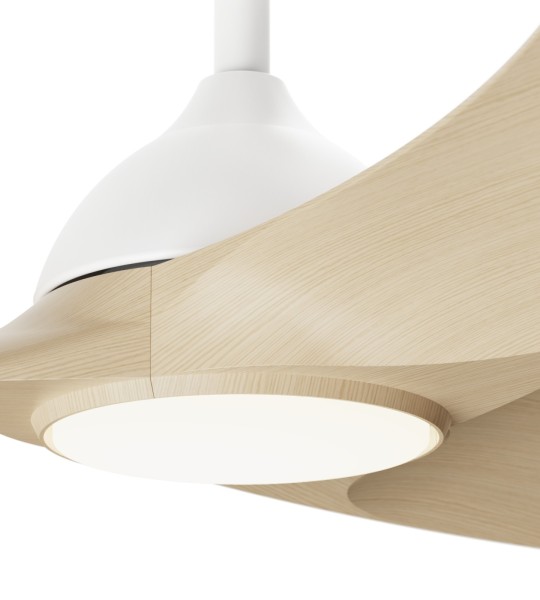Ventilador de techo DIEHL M color blanco y palas madera clara con luz - SULION 2199467
