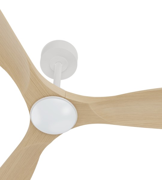 Ventilador de techo CARLA L color blanco y palas de madera con luz - SULION 2200576