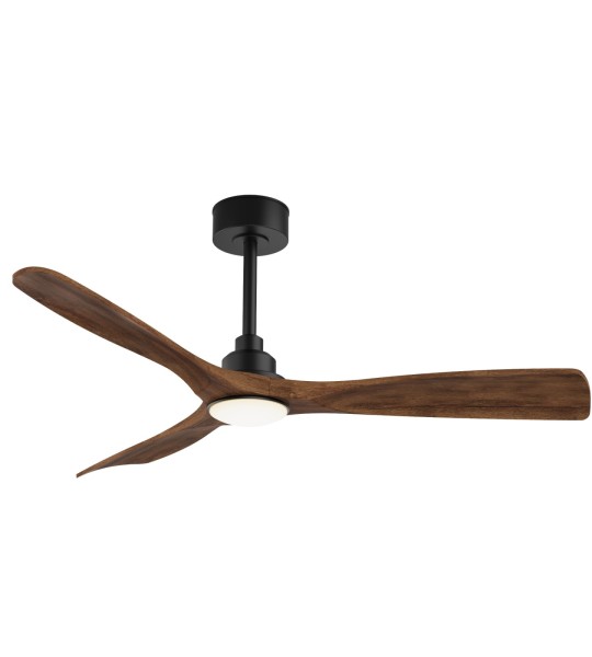 Ventilador de techo CARLA L color negro y palas de madera oscura con luz - SULION 2200583